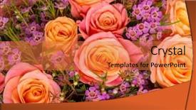  Presentation with texture - Beautiful presentation design featuring abstract background texture of flowers backdrop and a red colored foreground