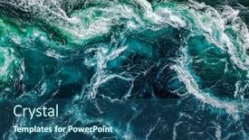  Presentation with water river - PPT layouts consisting of abstract-background-waves-of-water background and a ocean colored foreground