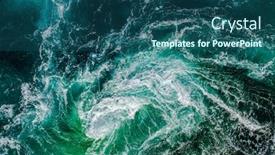 Presentation with high waves - Beautiful slides featuring abstract-background-waves-of-water backdrop and a ocean colored foreground