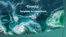  Presentation with water river - Slides having abstract-background-waves-of-water background and a ocean colored foreground