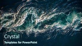  Presentation with high waves - Audience pleasing theme consisting of abstract-background-waves-of-water backdrop and a navy blue colored foreground