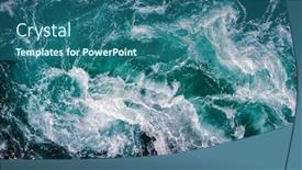  Presentation with high waves - PPT layouts featuring abstract-background-waves-of-water background and a ocean colored foreground