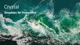  Presentation with water river - Theme having abstract-background-waves-of-water background and a ocean colored foreground
