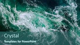  Presentation with high waves - Colorful PPT theme enhanced with abstract-background-waves-of-water backdrop and a ocean colored foreground