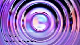  Presentation with abstract circles - PPT theme featuring abstract background with blue defocused concentric circles background and a light blue colored foreground