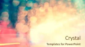  Presentation with party lights - Beautiful theme featuring abstract background with bokeh defocused backdrop and a cream colored foreground