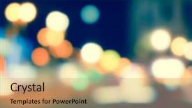  Presentation with lights - PPT theme featuring abstract background with bokeh defocused background and a  colored foreground