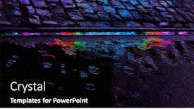  Presentation with lights - Presentation theme having abstract-background-with-colored-lights background and a black colored foreground