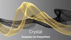  Presentation with gold design - Slides enhanced with abstract-background-with-flowing-waves background and a gray colored foreground