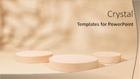  Presentation with cylinder - PPT theme consisting of abstract-background-with-geometric-podiums background and a lemonade colored foreground