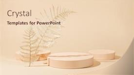  Presentation with cylinder - Amazing slides having abstract-background-with-geometric-podiums backdrop and a lemonade colored foreground