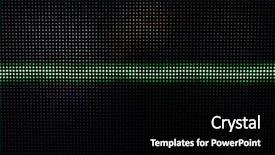  Presentation with dark green abstract - PPT theme enhanced with abstract background with green lights background and a black colored foreground