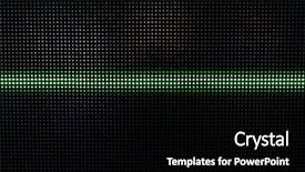  Presentation with dark green abstract - Theme featuring abstract background with green lights background and a black colored foreground