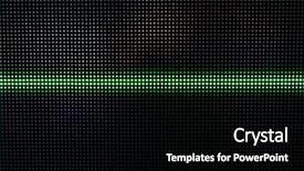  Presentation with dark green abstract - Presentation theme with abstract background with green lights background and a  colored foreground