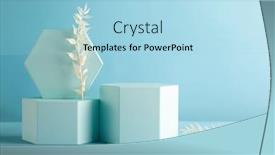  Presentation with hexagon - Slide deck featuring abstract-background-with-hexagon-shape background and a light blue colored foreground