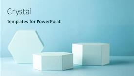  Presentation with hexagon - Slide set consisting of abstract-background-with-hexagon-shape background and a sky blue colored foreground