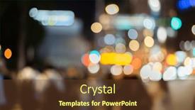  Presentation with people street - Slide set having abstract-background-with-people-walking background and a tawny brown colored foreground