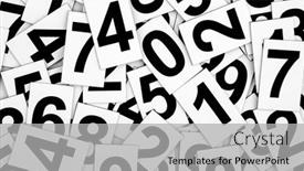  Presentation with abstract numbers - Presentation design consisting of abstract-background-with-random-numbers background and a light gray colored foreground