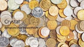  Presentation with silver abstract - Presentation theme enhanced with business success concept nickel - abstract background with silver background and a coral colored foreground