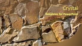  Presentation with abstract - Slide deck enhanced with abstract-background-with-stonewall-surface background and a tawny brown colored foreground