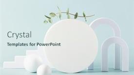  Presentation with abstract leaves - Slide set featuring abstract-background-with-various-geometrical background and a sky blue colored foreground