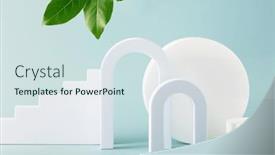  Presentation with abstract leaves - PPT layouts featuring abstract-background-with-various-geometrical background and a sky blue colored foreground