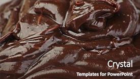  Presentation with hot chocolate - Presentation theme with abstract backrounds - hot chocolate shot background and a  colored foreground