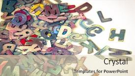  Presentation with old letter sealed envelope - Slides with abstract backrounds - old wooden letters backround image background and a soft green colored foreground