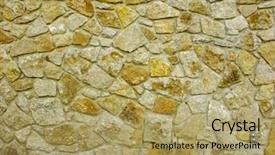  Presentation with rock wall - Cool new presentation theme with abstract backrounds - rock wall for backround backdrop and a yellow colored foreground