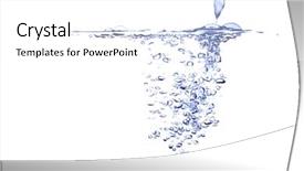  Presentation with many bubbles in water close - Slide deck enhanced with abstract backrounds - water falling close up background and a white colored foreground