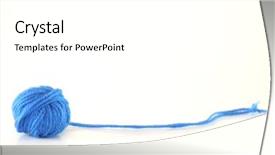  Presentation with yarn - Beautiful PPT theme featuring abstract balls - ball of yarn with space backdrop and a white colored foreground