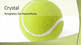  Presentation with tennis - Cool new PPT layouts with abstract balls - tennis isolated a white backdrop and a blonde colored foreground