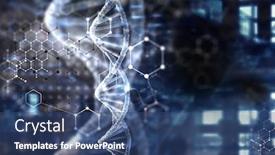  Presentation with science abstract - Amazing presentation design having abstract biology science graph background backdrop and a ocean colored foreground