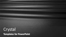  Presentation with curtain - PPT theme featuring abstract-black-and-white-silk background and a dark gray colored foreground