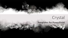  Presentation with black abstract - PPT theme consisting of abstract-black-and-white-smoke background and a light gray colored foreground