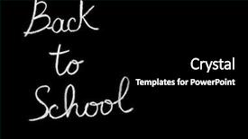  Presentation with back school education - Cool new theme with abstract black background handwriting font backdrop and a black colored foreground