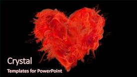  Presentation with ink blot - Amazing PPT layouts having abstract black background heart love backdrop and a wine colored foreground