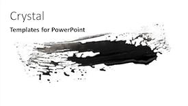  Presentation with stroke - Slide set enhanced with abstract-black-ink-smear-brush background and a white colored foreground