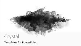  Presentation with black-abstract - Presentation theme featuring abstract-black-smoke-blot background and a white colored foreground