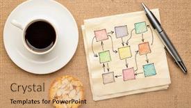  Presentation with flowchart - Presentation theme enhanced with abstract-blank-flowchart-or-mindmap background and a coral colored foreground