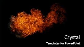  Presentation with black abstract - PPT theme having abstract-blaze-fire-flame-blast background and a black colored foreground