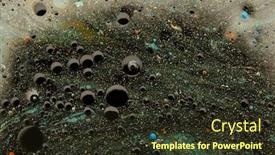  Presentation with abstract water color - Slide deck consisting of abstract-blot-bubble-background-marble background and a tawny brown colored foreground