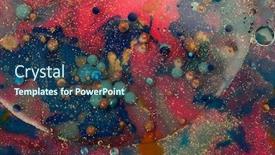  Presentation with abstract water color - PPT layouts with abstract-blot-bubble-background-marble background and a ocean colored foreground