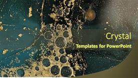  Presentation with abstract water color - PPT theme featuring abstract-blot-bubble-horizontal-background background and a tawny brown colored foreground