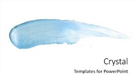  Presentation with brush stroke - Presentation design featuring abstract blue acrylic color brush background and a white colored foreground