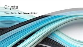  Presentation with abstract wave - Audience pleasing presentation theme consisting of abstract-blue-and-turquoise-color backdrop and a white colored foreground