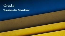  Presentation with abstract blue texture - PPT theme enhanced with abstract-blue-and-yellow-vintage background and a navy blue colored foreground