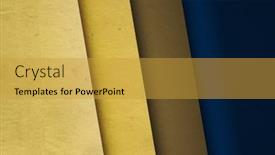  Presentation with abstract blue texture - PPT theme consisting of abstract-blue-and-yellow-vintage background and a gold colored foreground