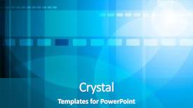  Presentation with blue swoosh abstract design - Beautiful presentation theme featuring abstract blue background backdrop and a gray colored foreground