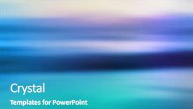  Presentation with blue abstract wavy lines - Audience pleasing presentation theme consisting of abstract blue blur background soft backdrop and a teal colored foreground